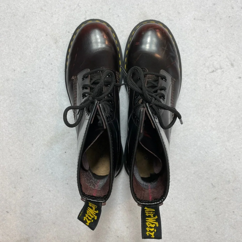 Dr. Martens 1460 Boots Mens 10 Cherry Red Arcadia Leather 8-Eye Lace Up